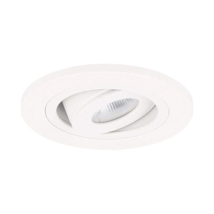 Spot LED encastrable Monza extra plat rond blanc étanchéité IP65 dimmable  orientable