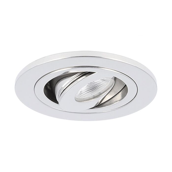 Spot LED encastrable Monza extra plat rond blanc étanchéité IP65 dimmable  orientable