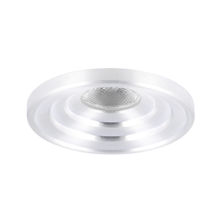 Spot LED encastrable Monza rond aluminium étanchéité IP65 dimmable  orientable 3W (remplace 20 W)