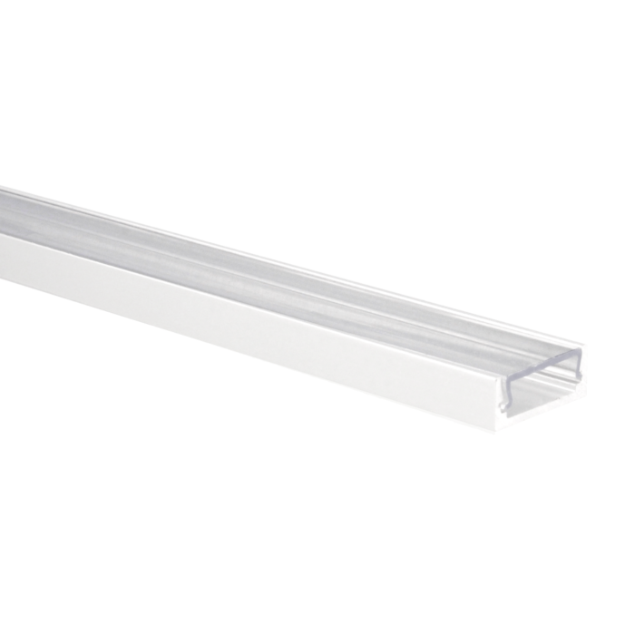 Profilé ruban LED Felita blanc extra plat 1m avec couvercle transparent