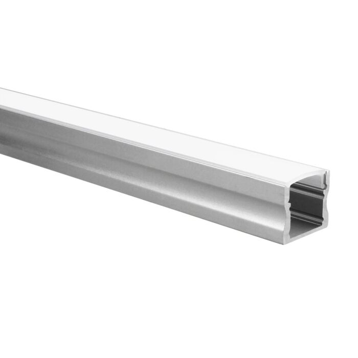 Profilé Ruban LED Potenza Aluminium Haut 1m Avec Couvercle Opaque