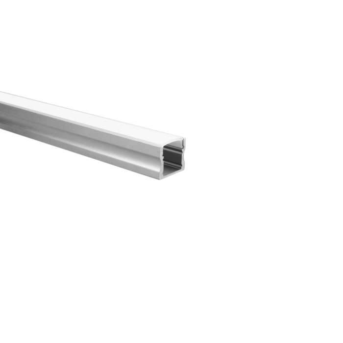 Profilé Ruban LED Potenza Aluminium Haut 1m Avec Couvercle Opaque