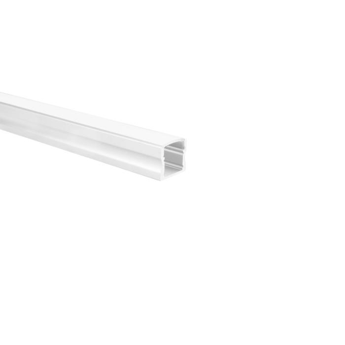 Profilé ruban LED Potenza blanc haut 1m avec couvercle opaque