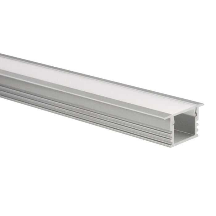 Profilé ruban LED Matera aluminium haut 1m avec couvercle opaque