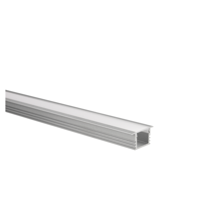 Profilé ruban LED Matera aluminium haut 1m avec couvercle opaque