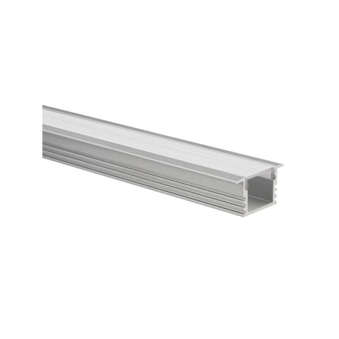 Profilé ruban LED Matera aluminium haut 1m avec couvercle transparent