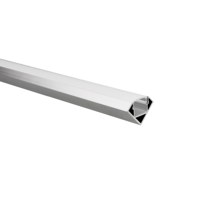 Profilé ruban LED Tarenta aluminium angle droit 1m avec couvercle opaque