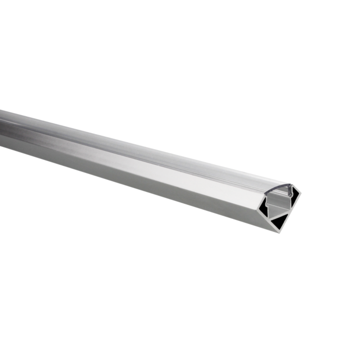 Profilé ruban LED Tarenta aluminium angle droit 1m avec couvercle transparent