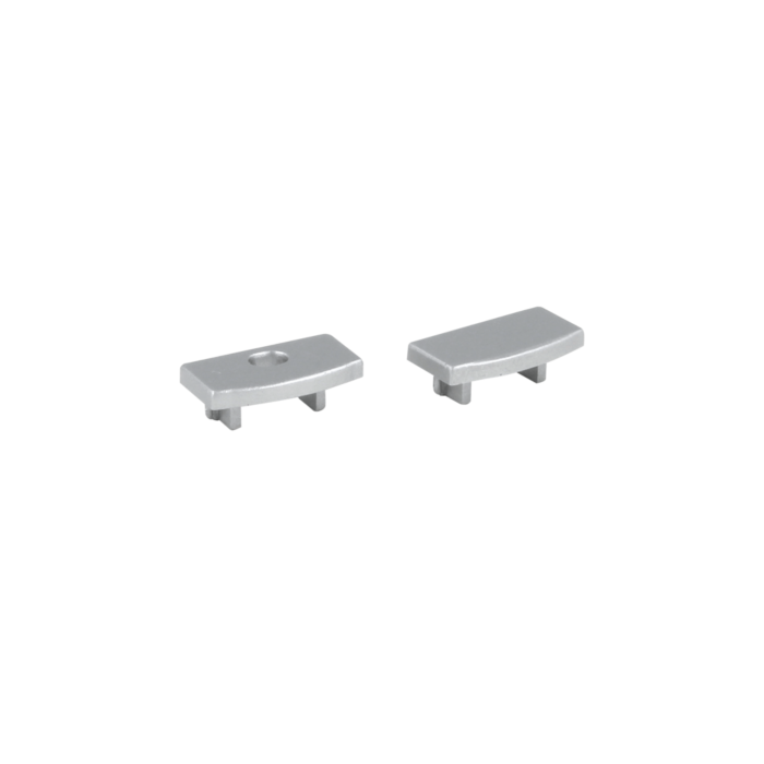 Embouts gris pour Profilé ruban LED Potenza plat