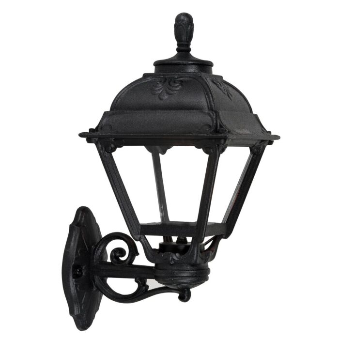Lanterne extérieure murale Cefa noir verre transparent E27 IP55