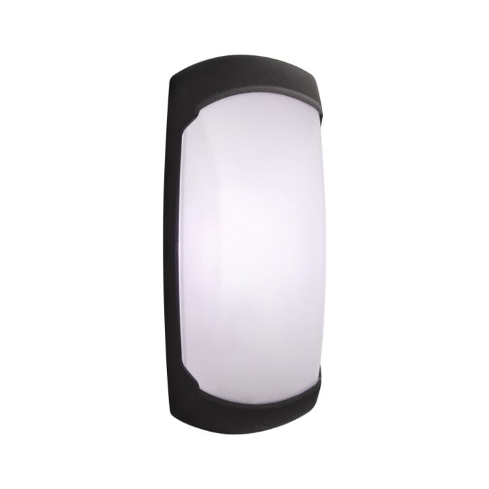 Applique murale Francy-op noir verre opaque E27 IP66