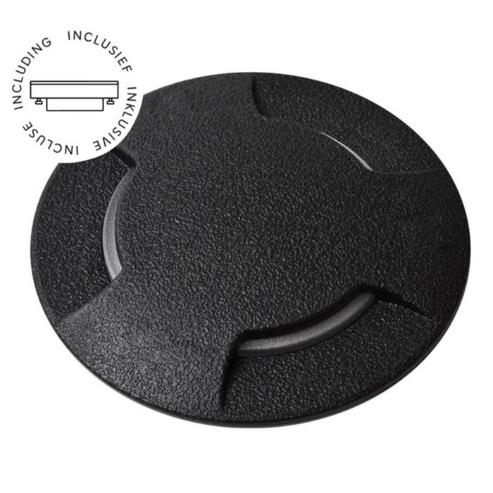 Spot au sol Ceci 3 noir rond IP67 incluse GX53 3W 3000K/4000K/6500K