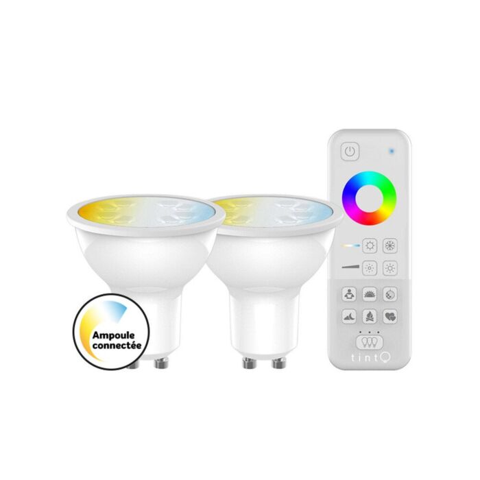 Ampoule LED connectée GU10 tint, blanc, 5,5 W