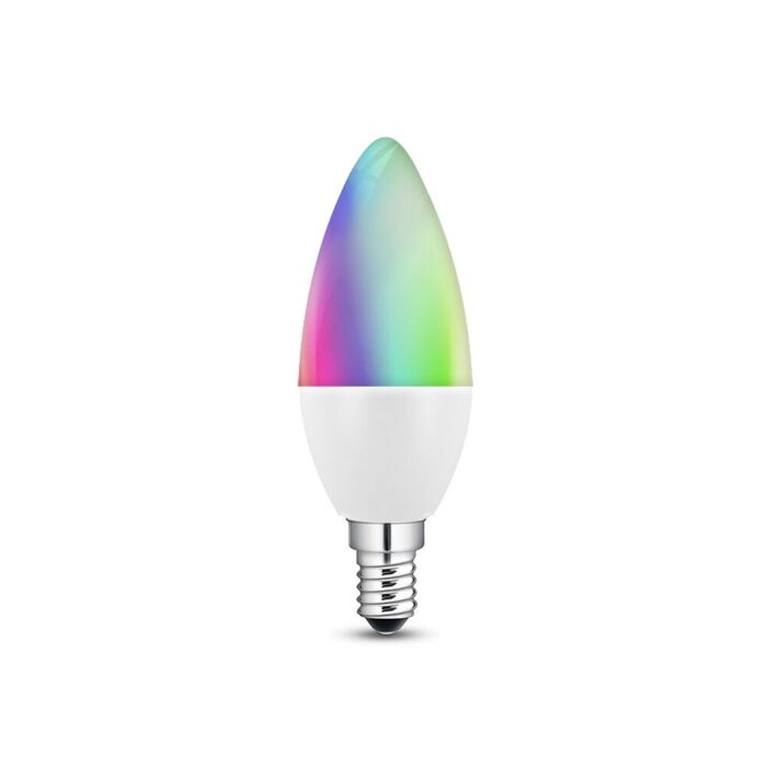 Ampoule LED Connectée E14 flamme tint 6W RGBW dimmable