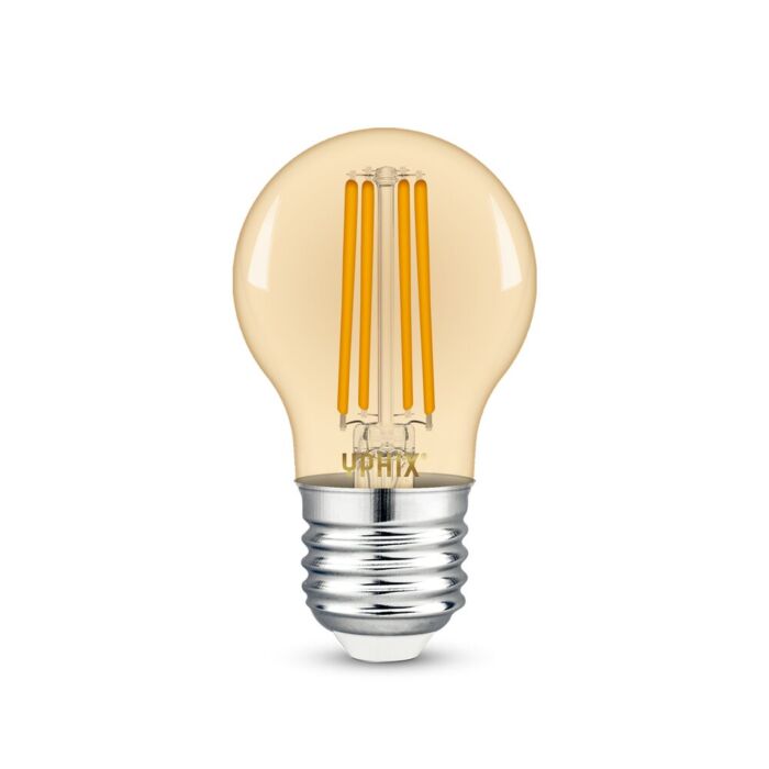 Ampoule LED filament E27 Polaris G45 ambré 4W 1800K