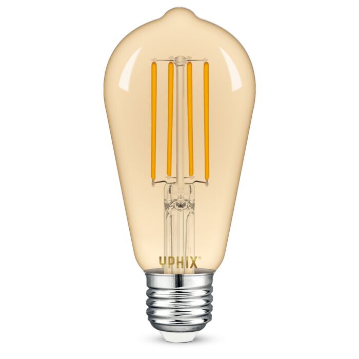 Ampoule LED filament E27 Edison Atlas ST64 8W 2200K dimmable ambré
