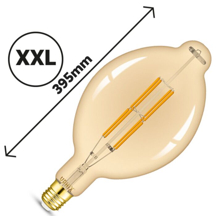 Ampoule LED filament E27 XXL globe gold 8W 2200K dimmable