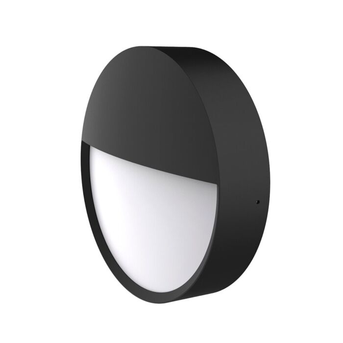 Applique murale Arendal 2 noir 12W 3000K IP65