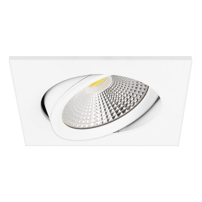 Spot LED Encastrable Eleanora carré en blanc 6W dim to warm 2000K-3000K et Driver inclus IP44
