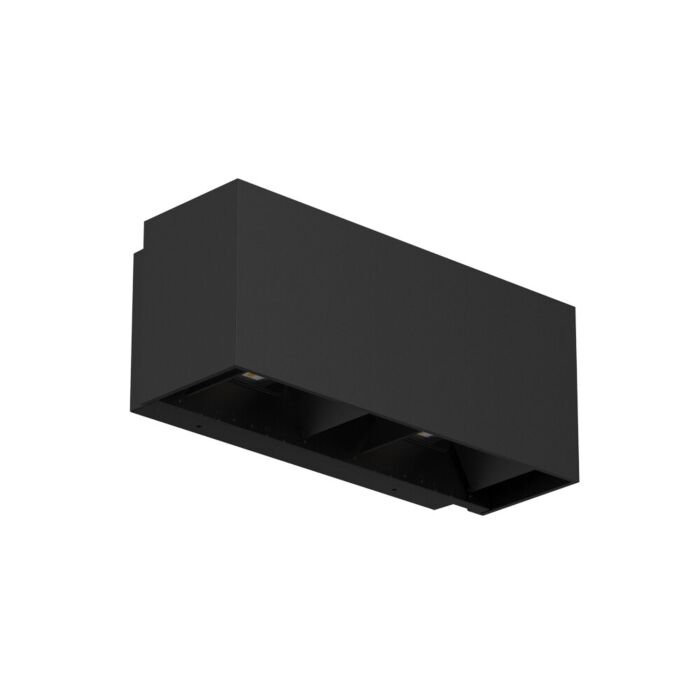 Applique murale Twingo 2 noir 18W 3000K avec angle d'éclairage réglable IP65