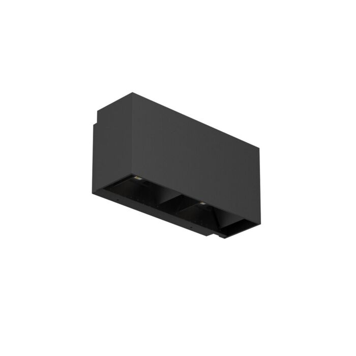 Applique murale Twingo 2 noir 18W 3000K avec angle d'éclairage réglable IP65