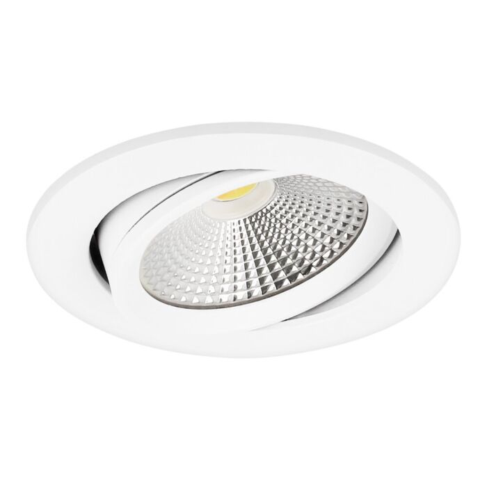 Spot LED Encastrable Eleanora rond en blanc 6W dim to warm 2000K-3000K et Driver inclus