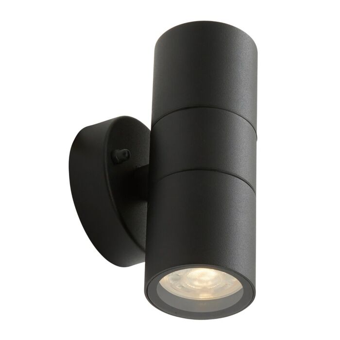 Applique murale extérieure Acero 2 Flammes noir GU10 IP44