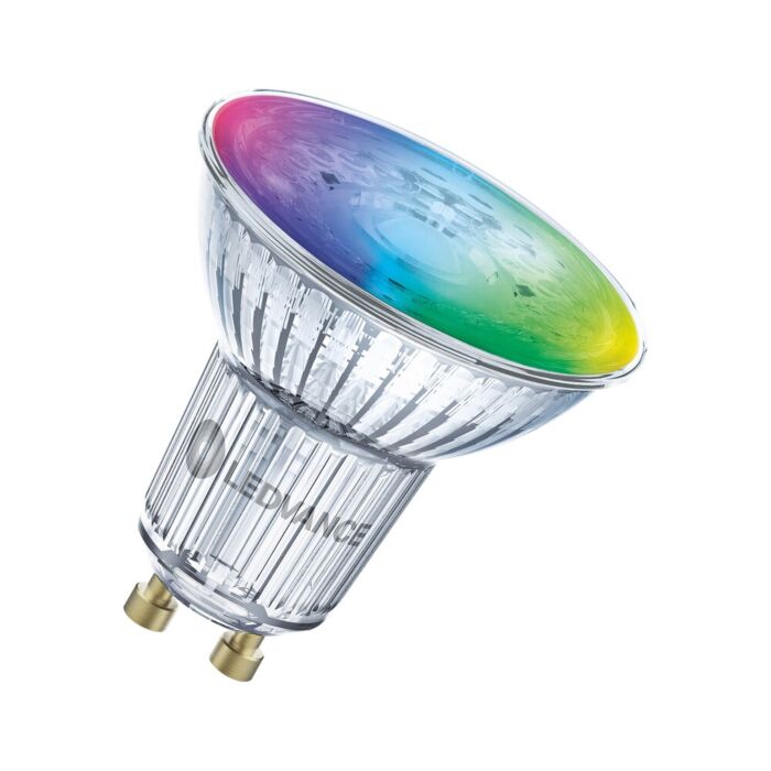 Ampoule GU10 Connectée Smart+ RGBW 4,7W + Blanc Réglable 2700–6500K – WiFi App – Dimmable – Compatible Matter avec Alexa, Google Home & Apple Home