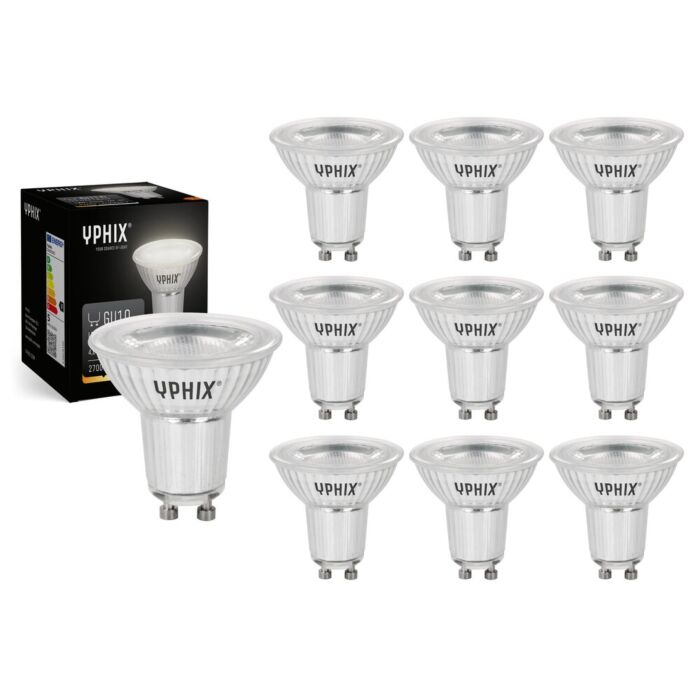 Lot de 10 Spots LED GU10 MR16 Izar 4,6W 2700K 38° dimmable