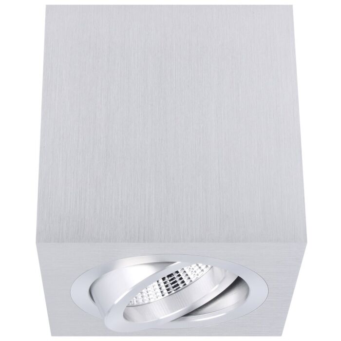Spot en saillie Palermo aluminium carré orientable