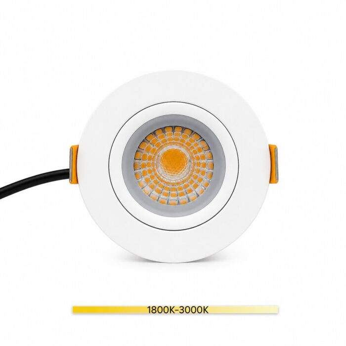 Spot encastrable LED Parma Blanc 6W 435 lm | dimmable & orientable | Dim-to-Warm 1800K–3000K | IP54