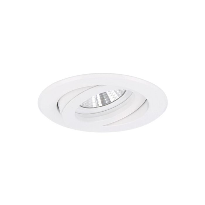 Spot encastrable Verona rond blanc orientable avec ressorts de serrage